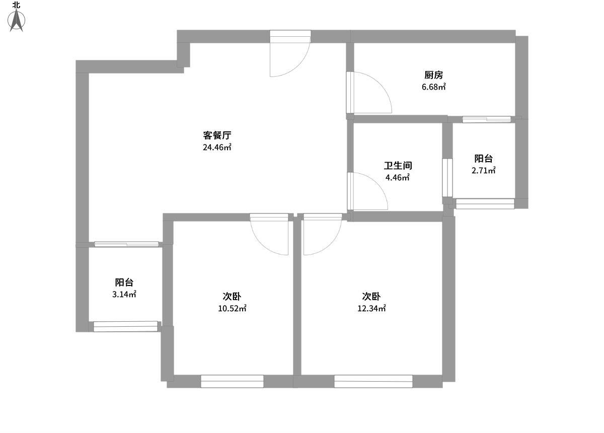 松南城新晟宝邸全景户型图片