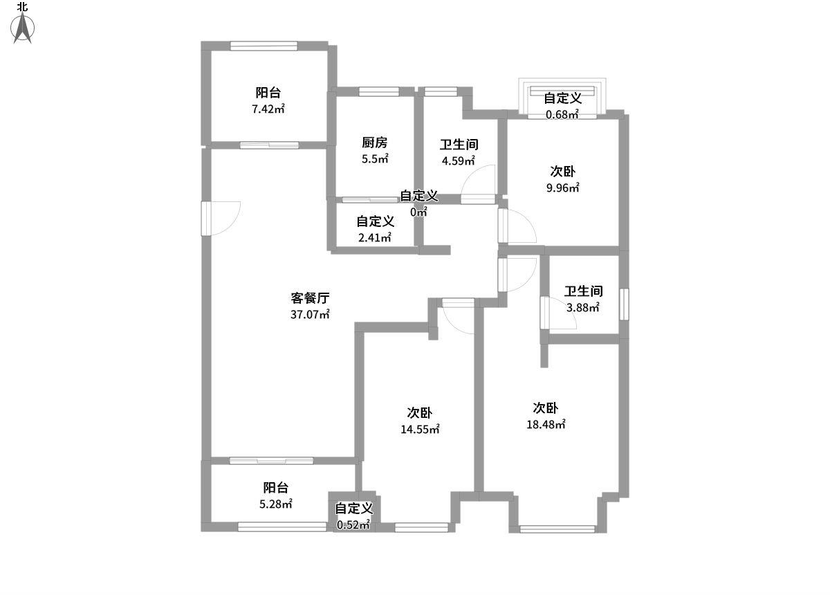 信达蓝爵全景户型图片