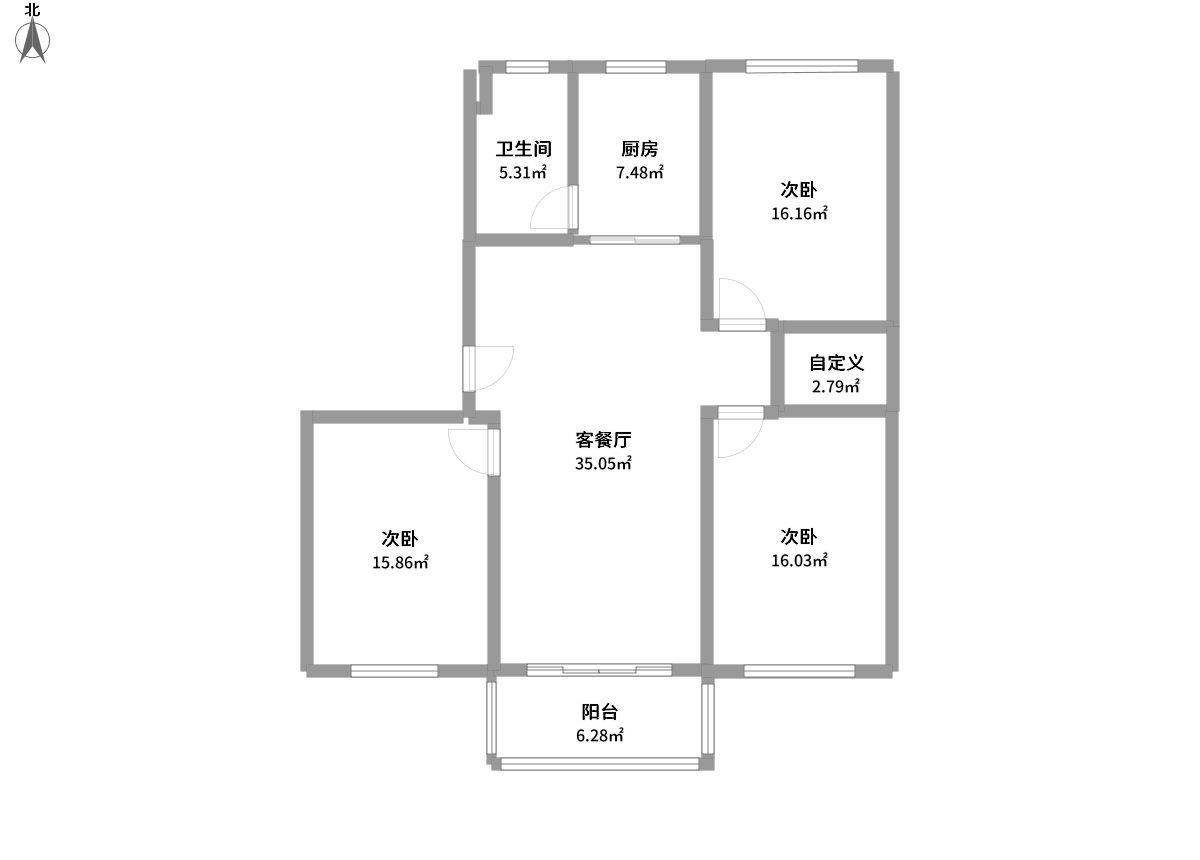 花园浜小区(西区)全景户型图片