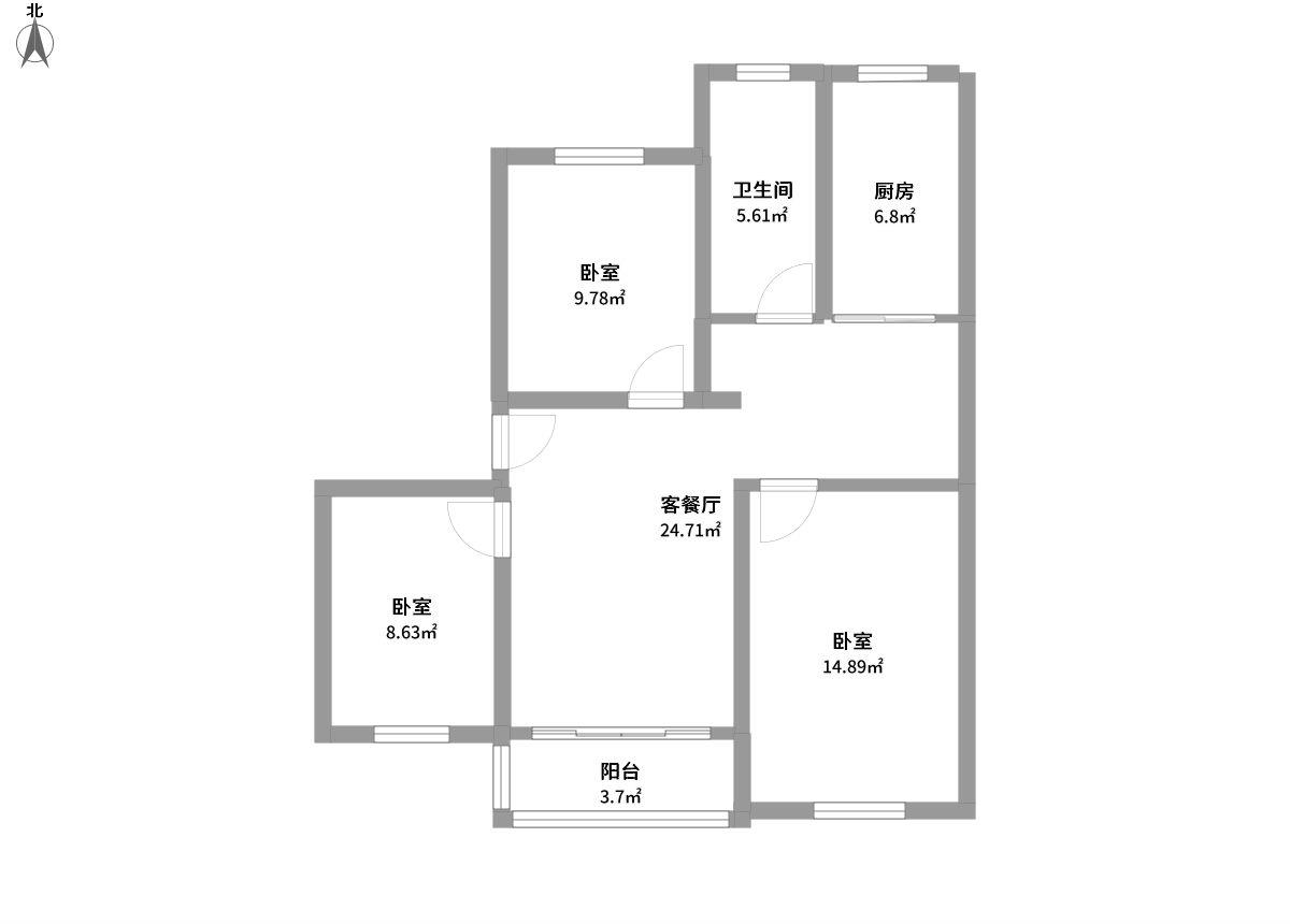 茸南苑全景户型图片