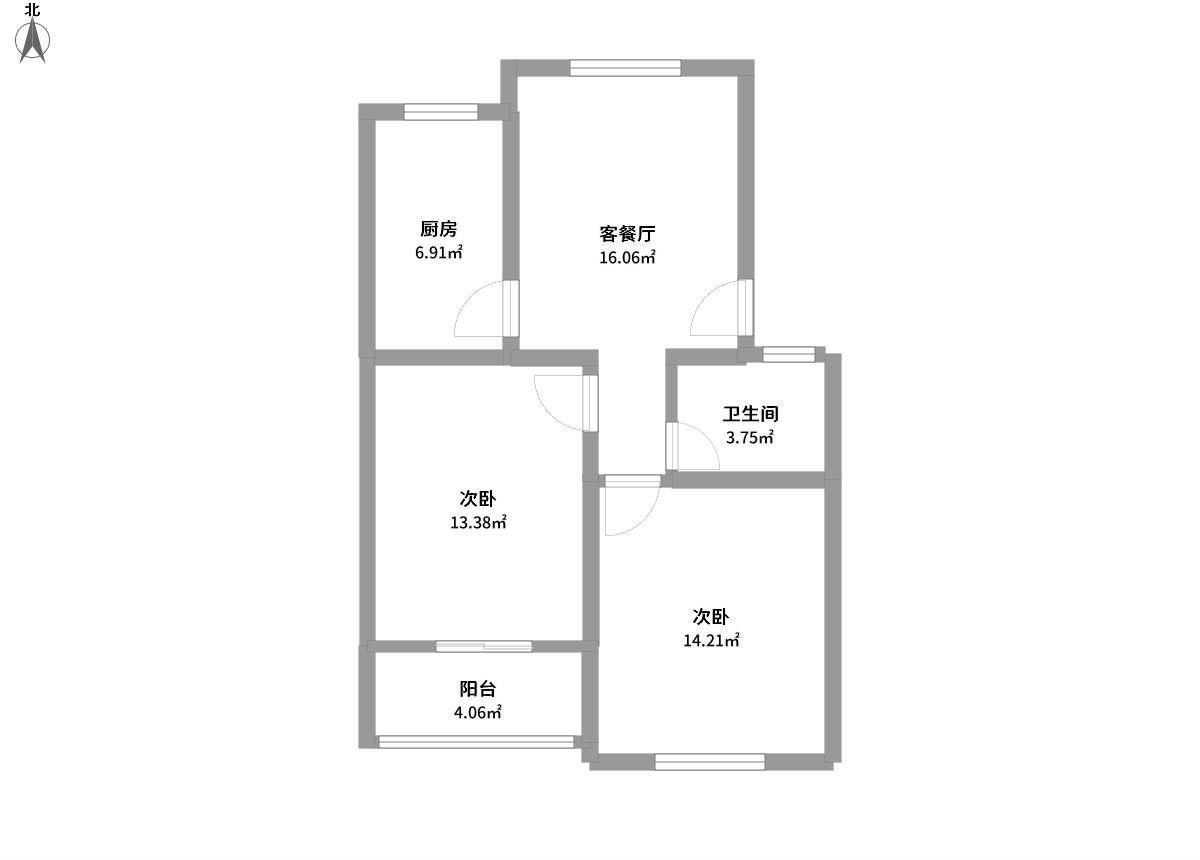 茸南苑全景户型图片