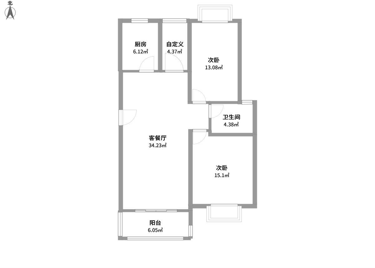 文翔名苑全景户型图片