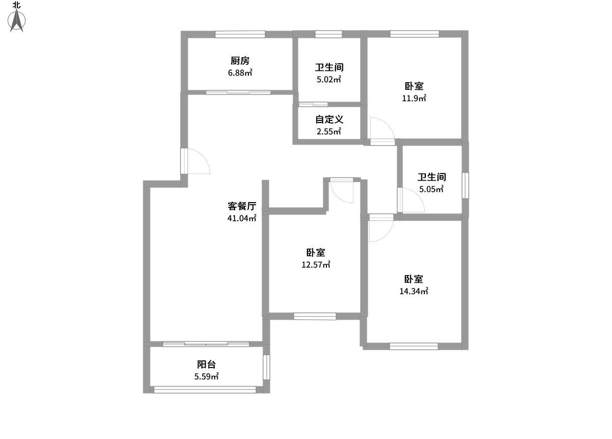 新城家园全景户型图片