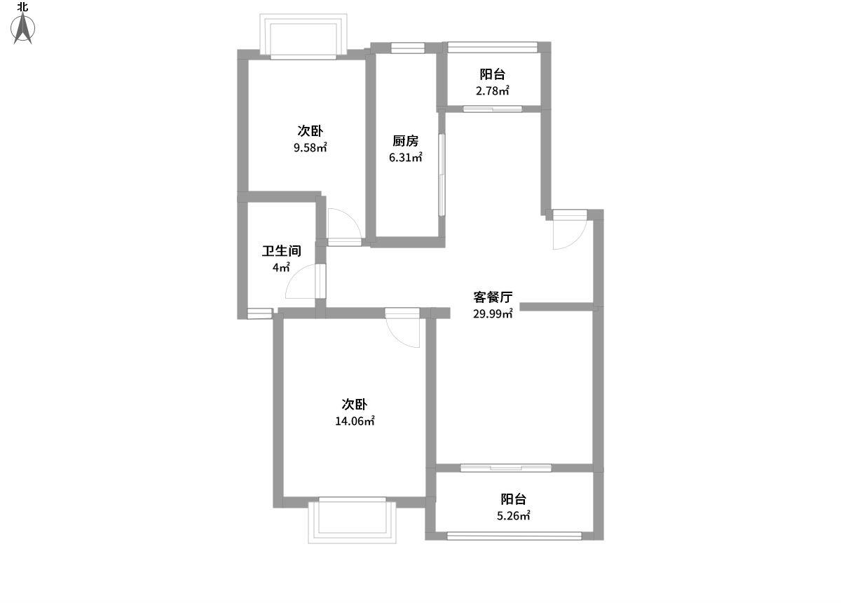 文翔名苑全景户型图片