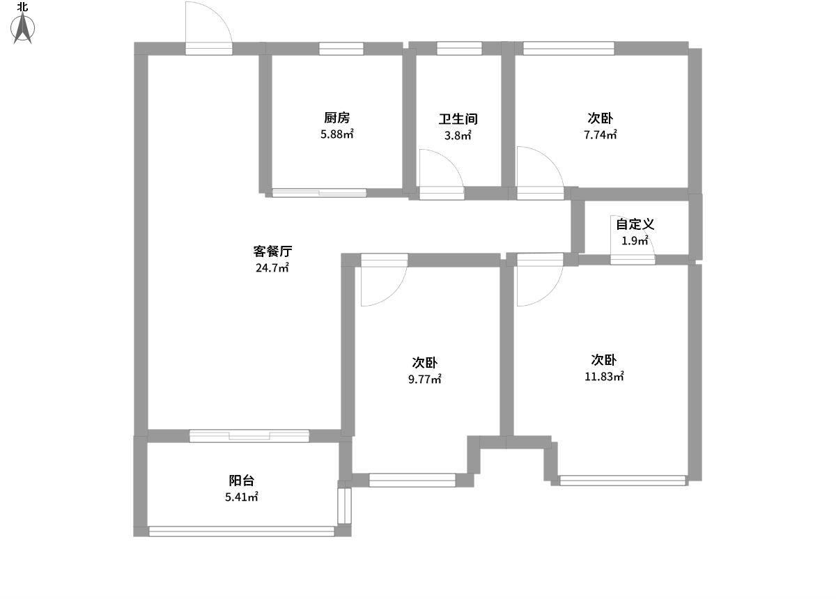 云著深蓝全景户型图片