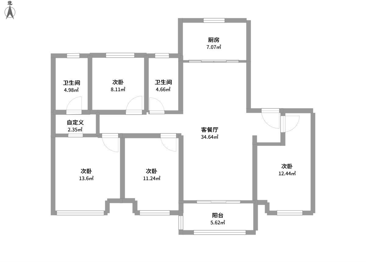 云著深蓝全景户型图片