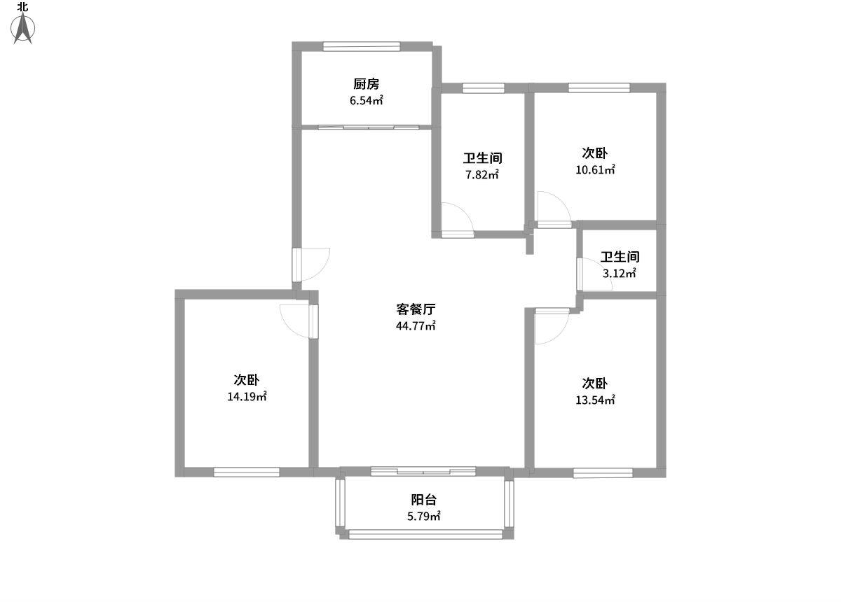公捷苑全景户型图片