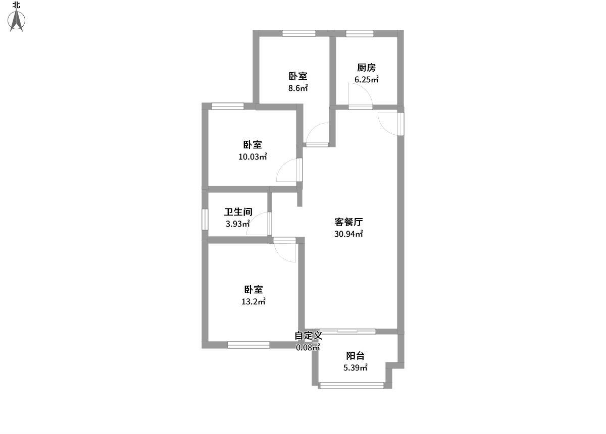 松南城蔷薇苑全景户型图片