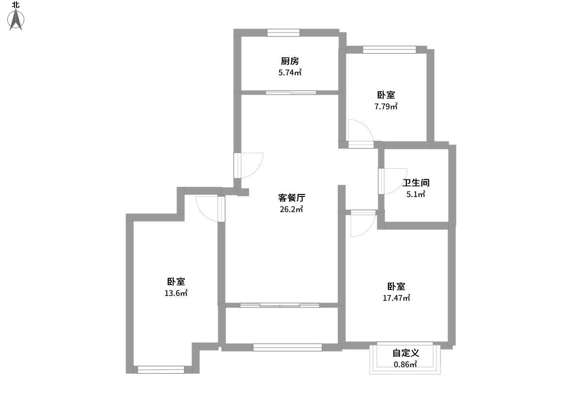 首创锦悦全景户型图片