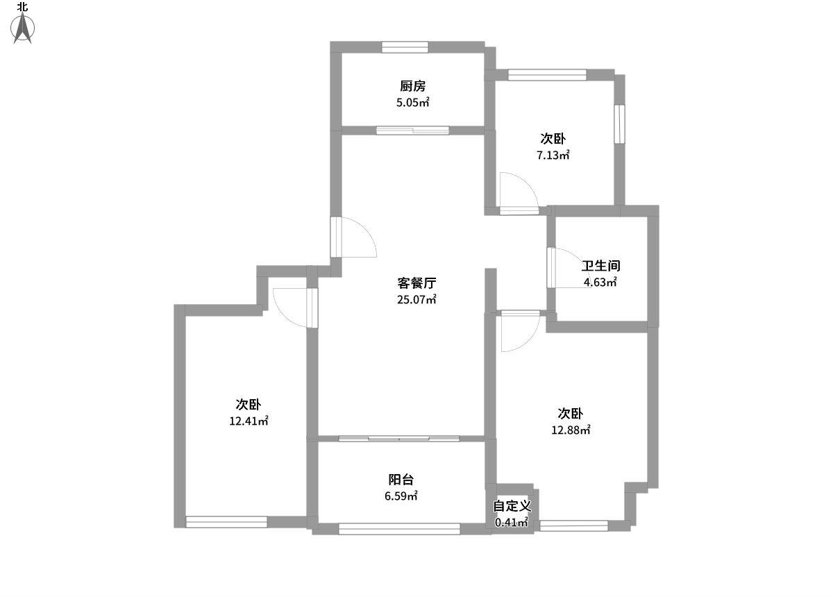 首创锦悦全景户型图片