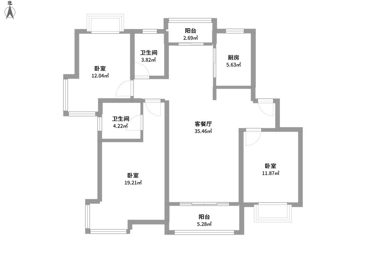 中山文化苑(一期)全景户型图片