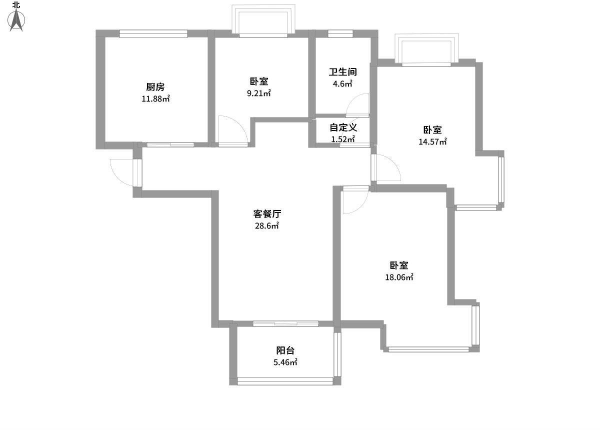 三湘四季花城全景户型图片