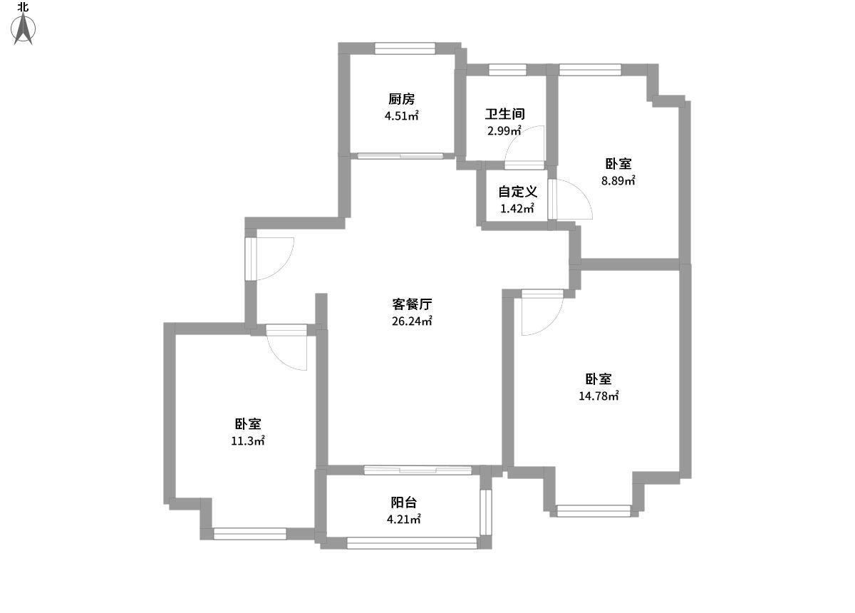 农房松江府全景户型图片