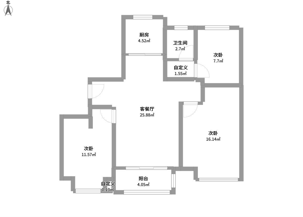 农房松江府全景户型图片
