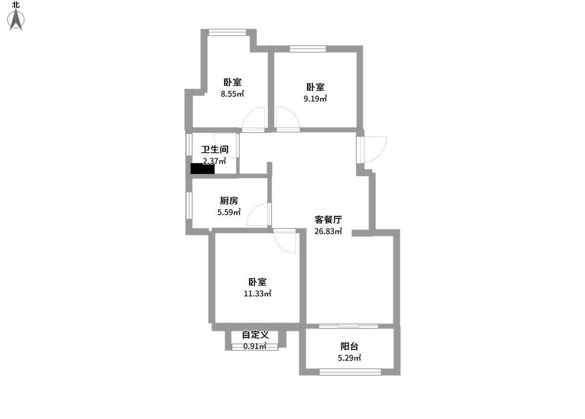 大名城映云间全景户型图片