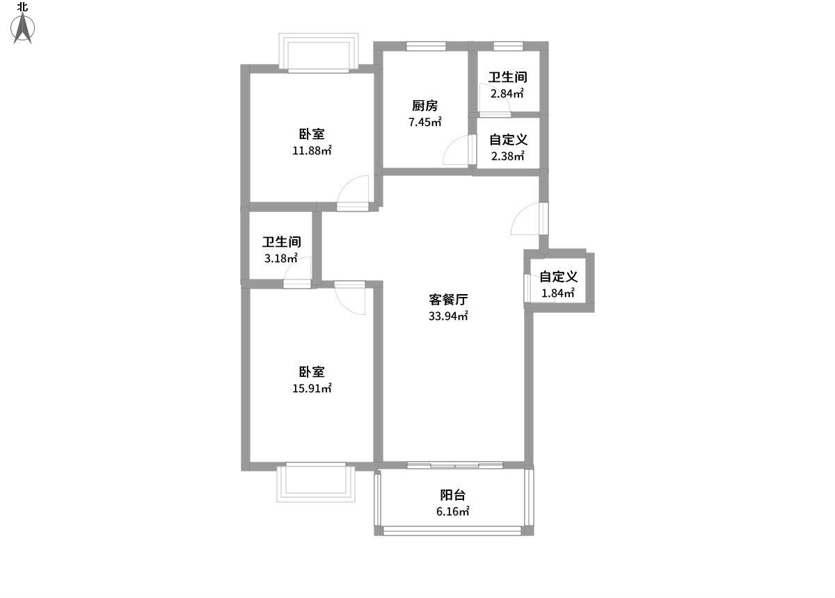 华亭新家百合苑全景户型图片
