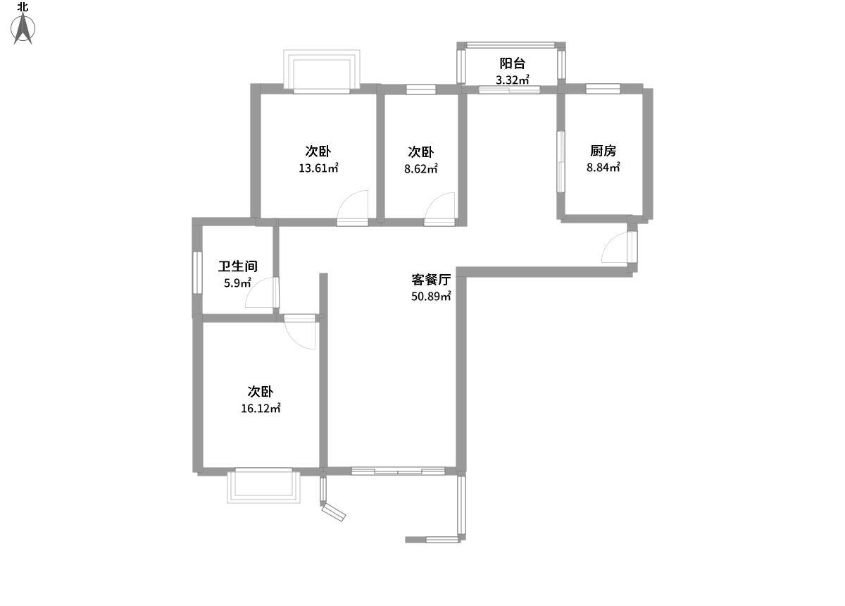 名庭花苑全景户型图片